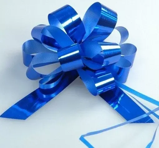 синий бант-шар металлизированный необходимый атрибут для праздника